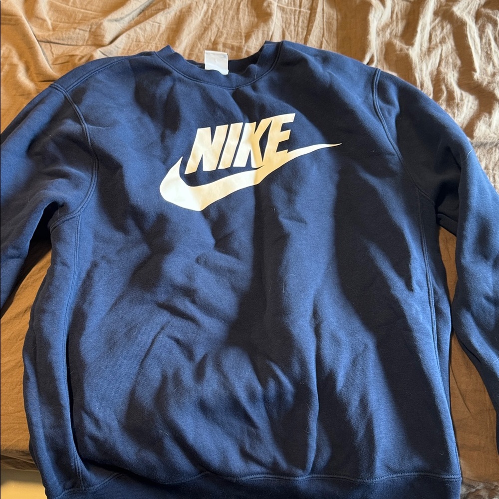 Nike Dark Blue Crewneck with White Logo